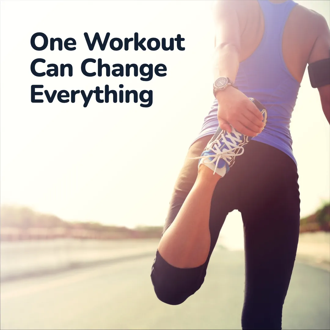 Fitness square social ad example, 1080 by 1080